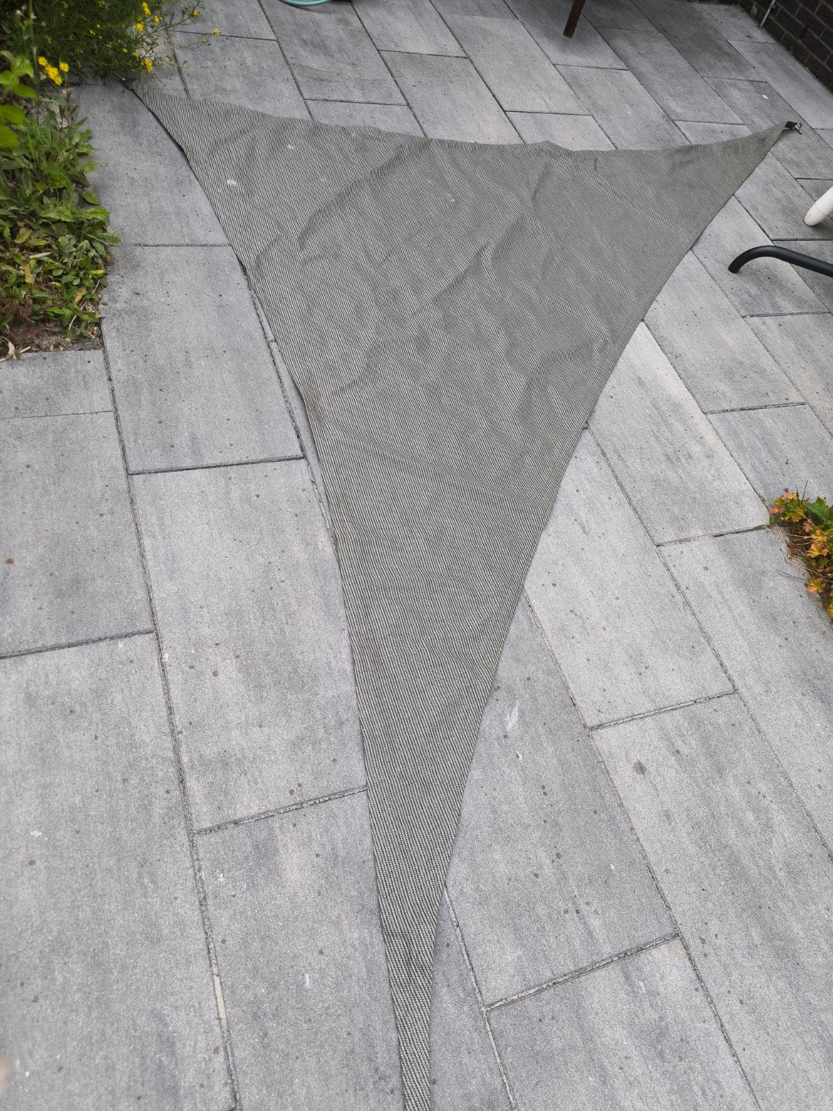 Shadow Comfort Schaduwdoek Driehoek 3x3x4,2m Grijs, Ophalen, Zo goed als nieuw