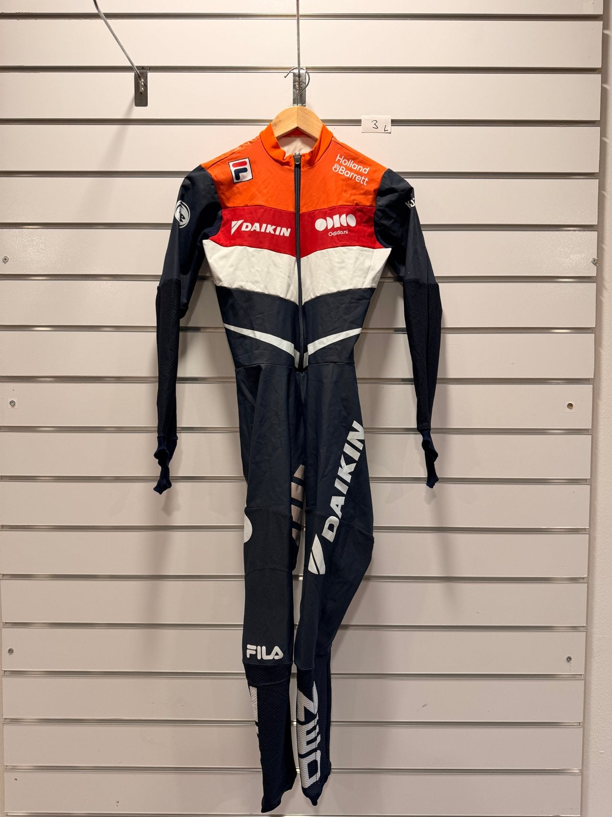 Melle van 't Wout Shorttrack Schaats Speedpak Maat L, Ophalen of Verzenden, Gebruikt, Overige typen, Overige merken