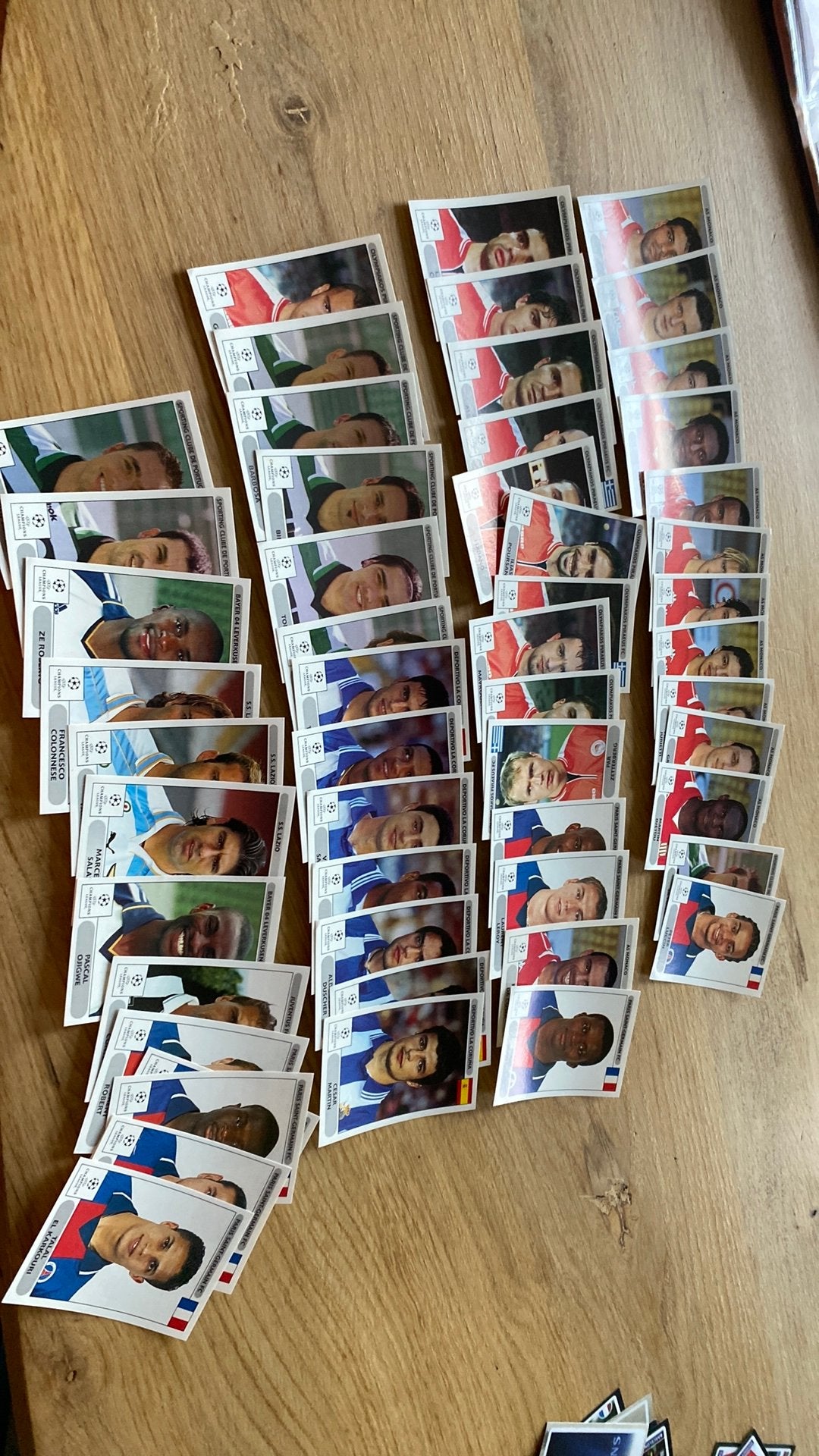 53 x panini 2000-2001, Ophalen of Verzenden, Zo goed als nieuw, Buitenlandse clubs, Poster, Plaatje of Sticker