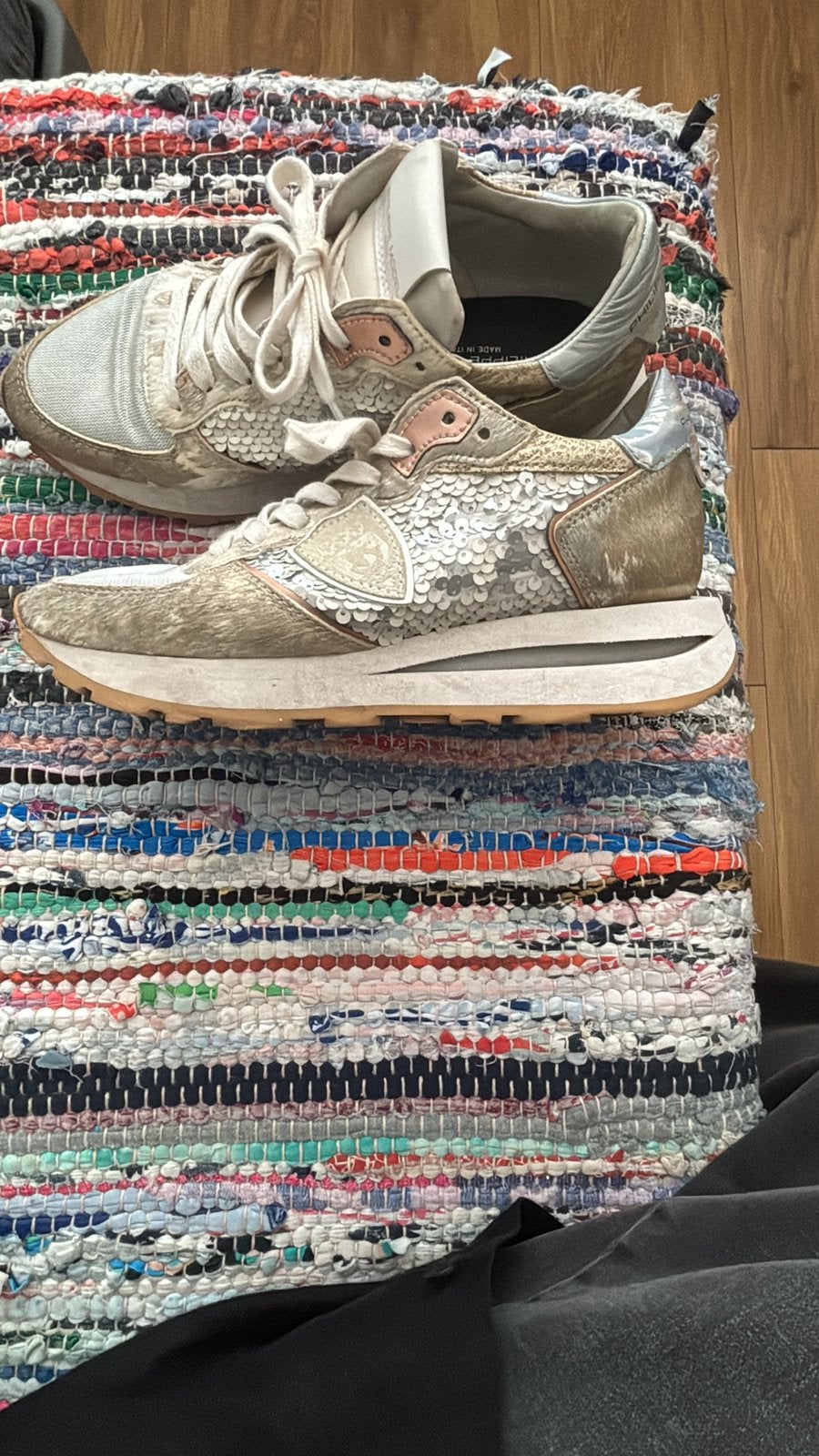 Philippe model maat 37 creme, Ophalen of Verzenden, Zo goed als nieuw, Beige, Sneakers of Gympen
