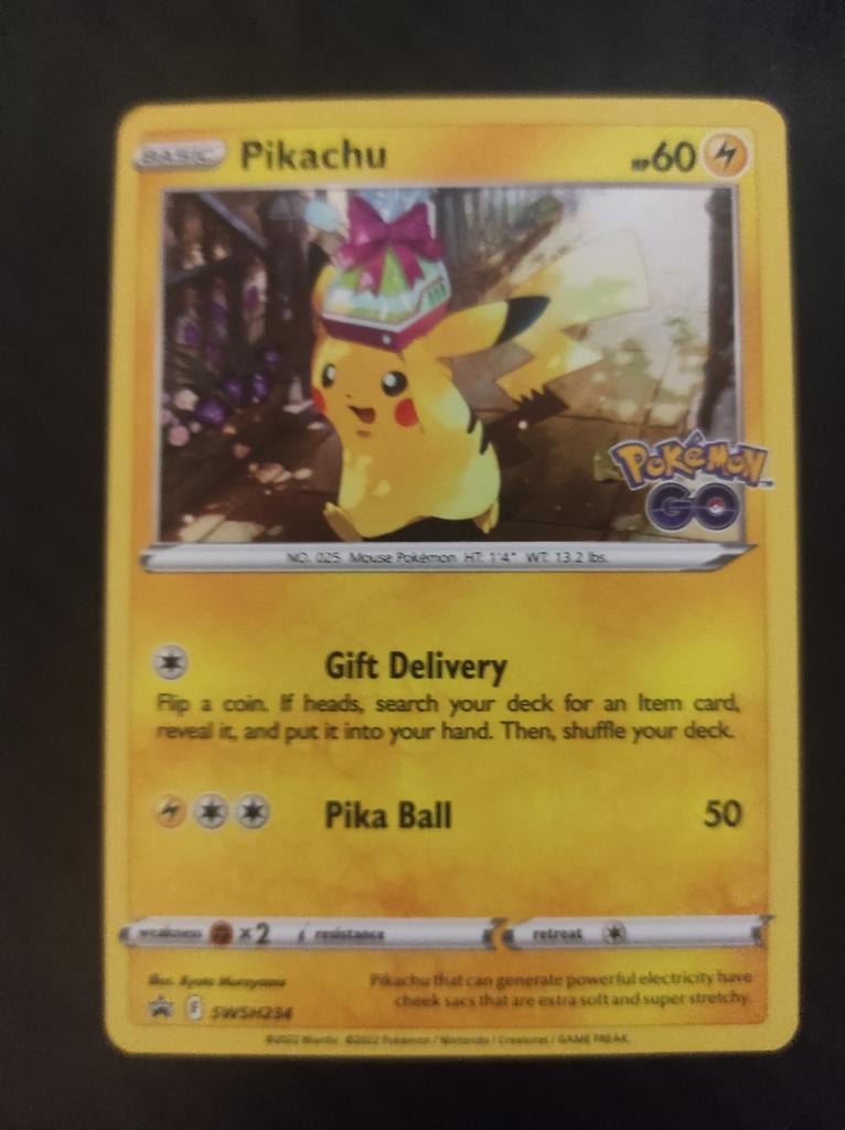 Pikachu Promo Black Star SWSH234 NM/M, Ophalen of Verzenden, Nieuw, Losse kaart, Foil