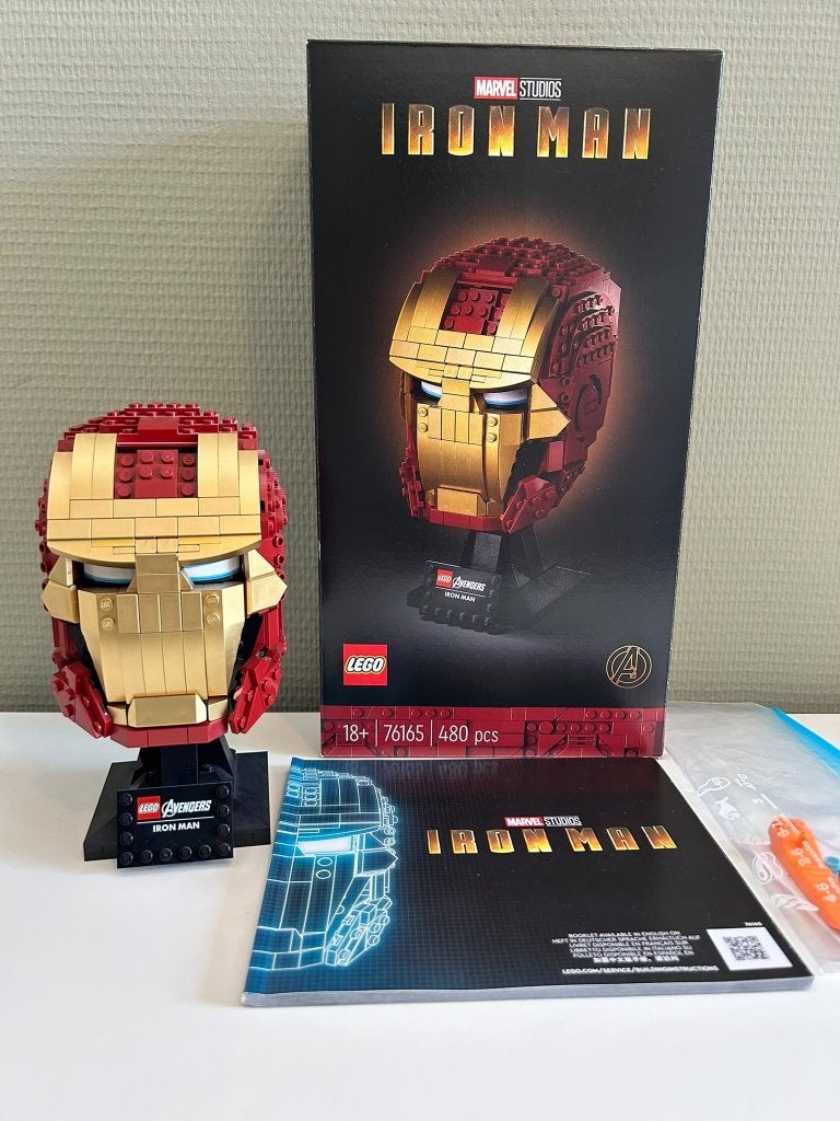 Lego 76165 Iron Man helm, Marvel, Lego, Ophalen of Verzenden, Zo goed als nieuw