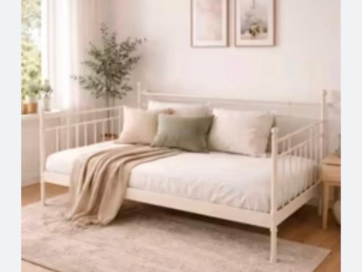 IKEA Tromsnes wit bed inclusief lattenbodem, Ophalen, Gebruikt, 90 cm, Eenpersoons