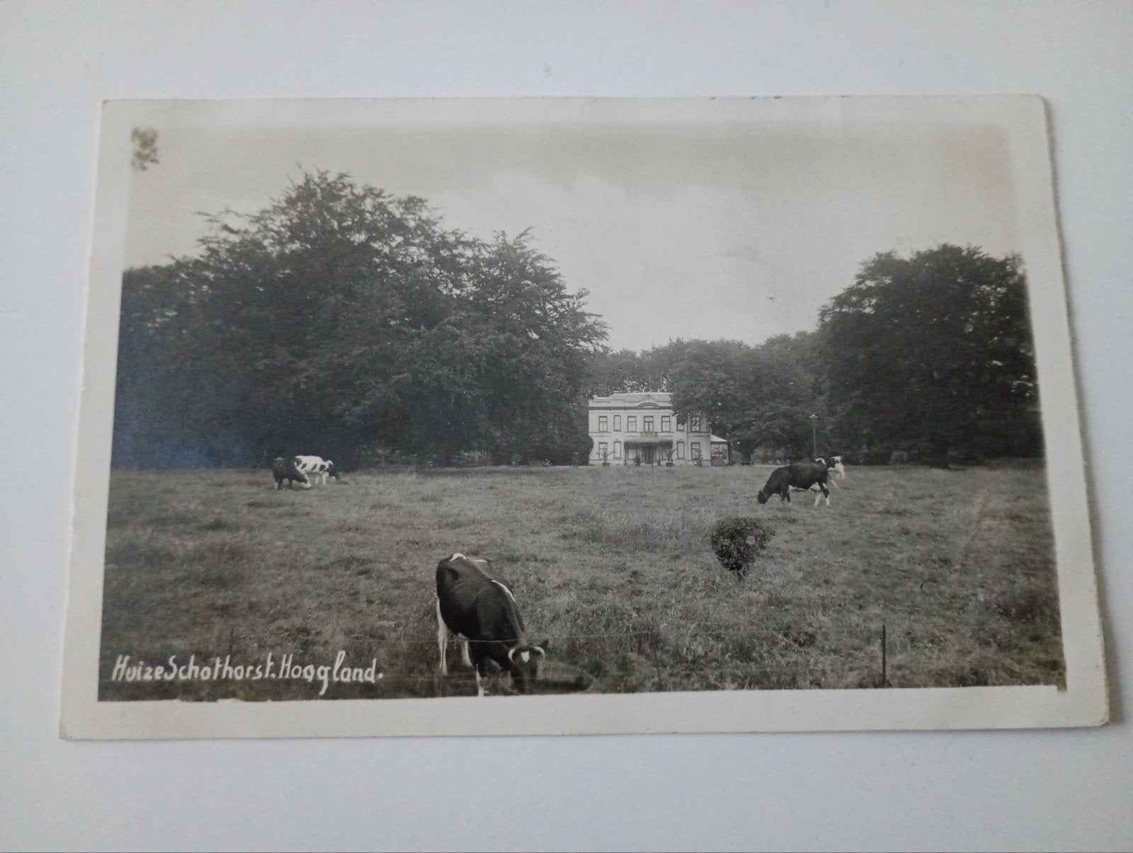 Fotokaart Van der List Hoogland Huize Schothorst, Ophalen of Verzenden, 1920 tot 1940, Ongelopen, Utrecht