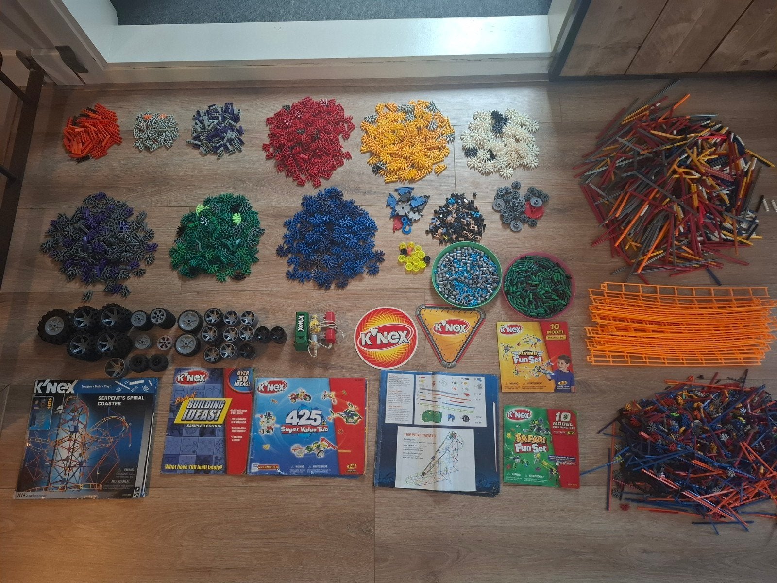 Grote K'nex collectie met handleiding, wielen en achtbaan, Ophalen of Verzenden, Gebruikt, K'nex
