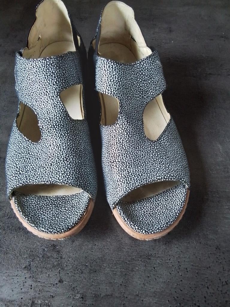 Waldlaufer  sandalen 41 H zwart wit, Kleding | Dames, Schoenen, Ophalen of Verzenden, Zo goed als nieuw, Zwart, Sandalen of Muiltjes