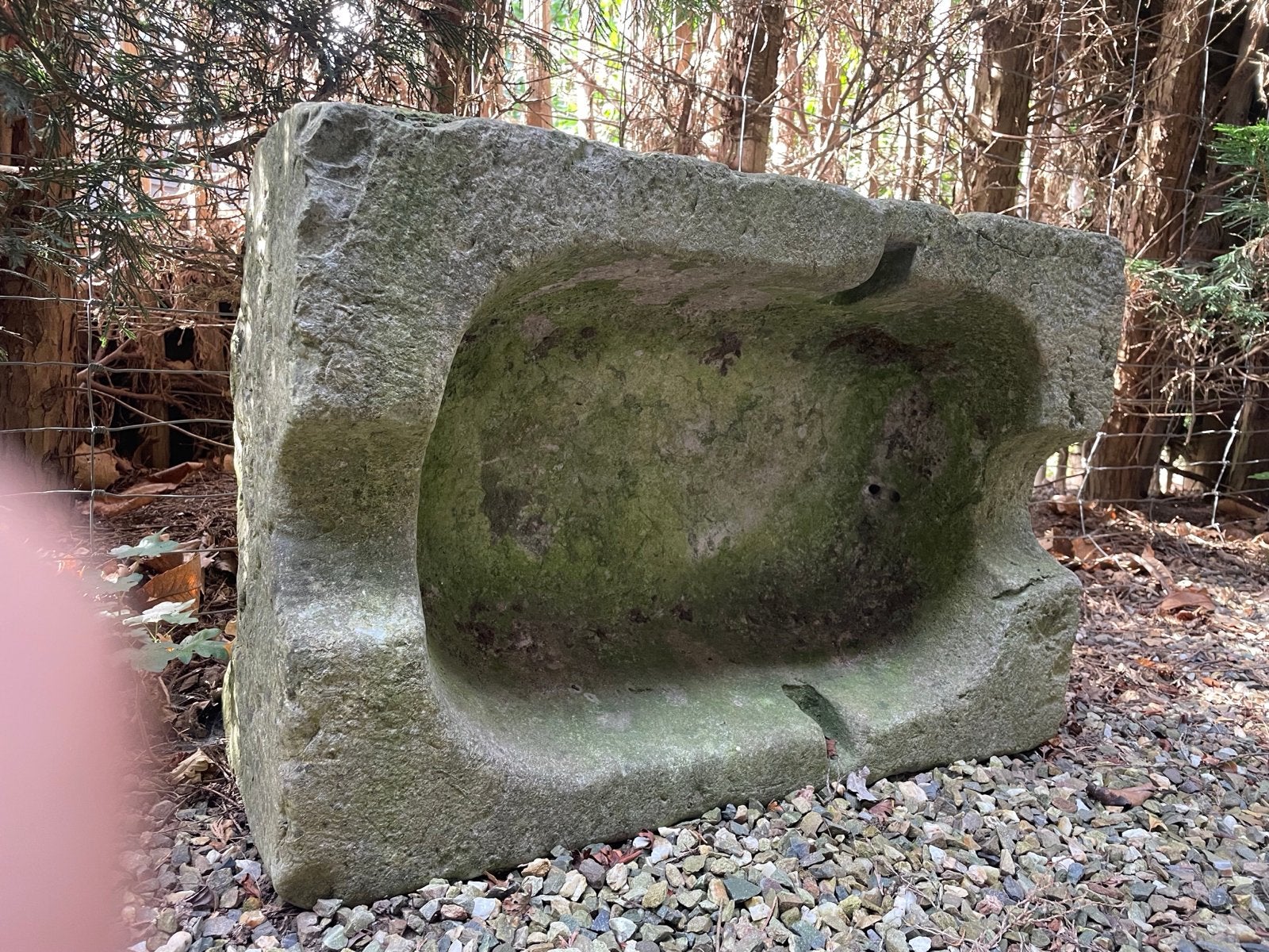 Originele blauwstenen trog met overloop (65x45 cm), Ophalen