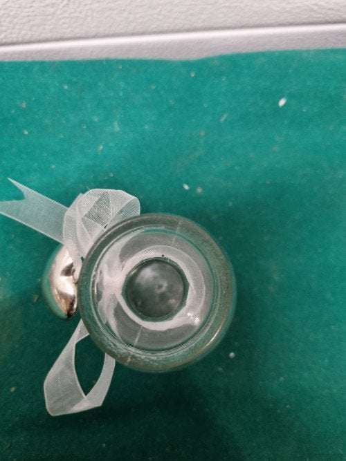 -	vaasje glas met hart, Ophalen of Verzenden