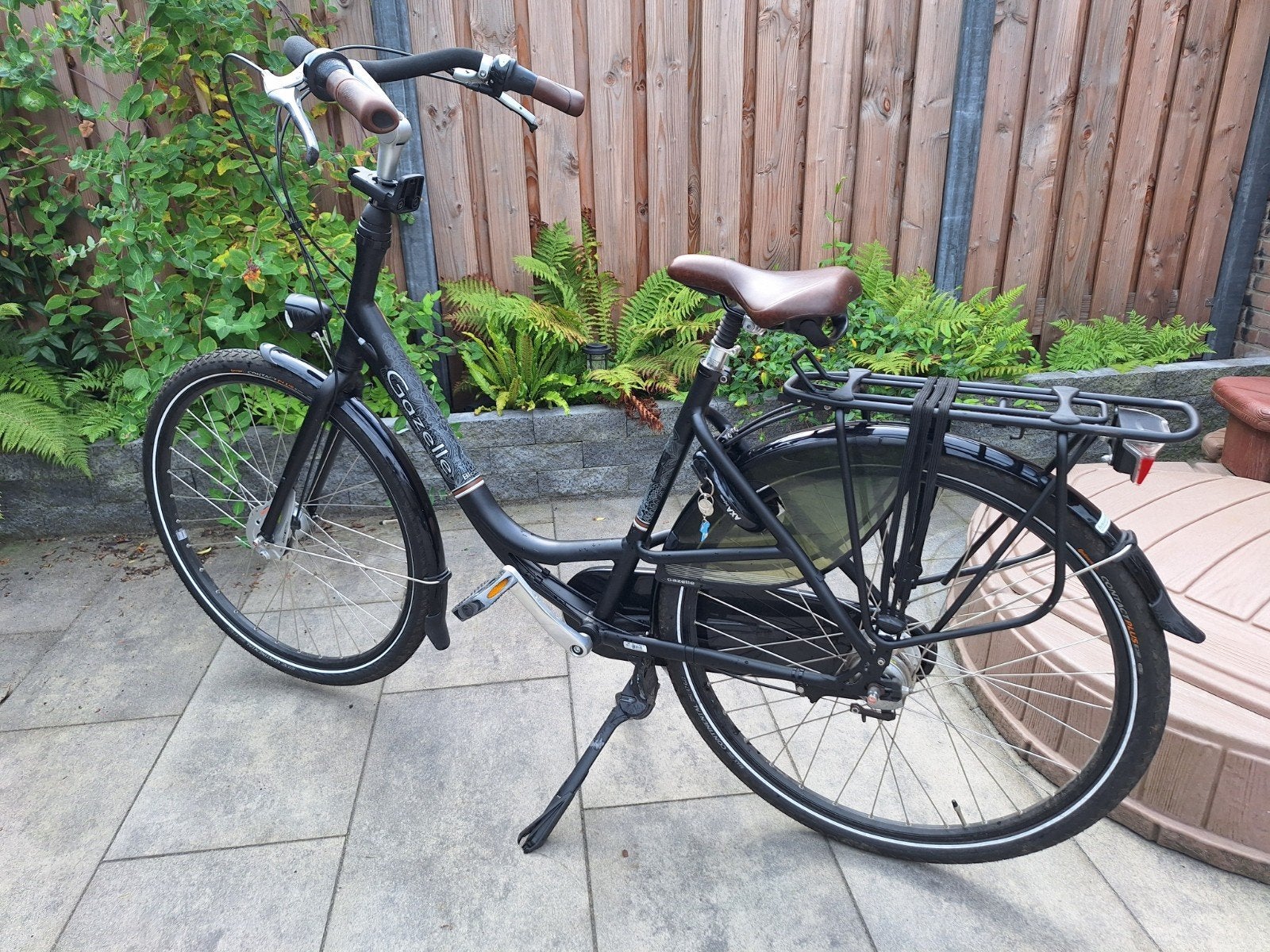 Gazelle bloom moederfiets zwart, Fietsen en Brommers, Fietsen | Dames | Moederfietsen, Ophalen, 2 zitjes, Dubbele standaard, Gazelle