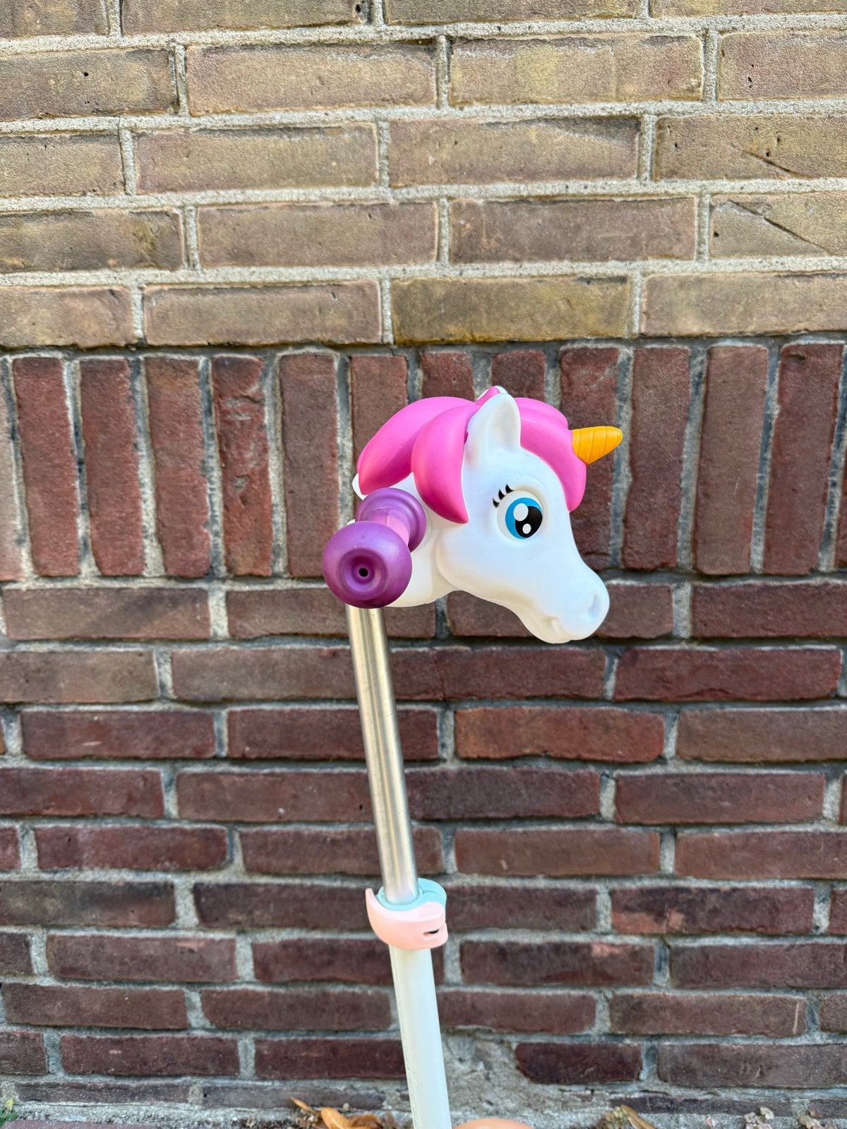 Unicorn hoofd voor fiets of step - Roze/Wit, Ophalen of Verzenden, Zo goed als nieuw