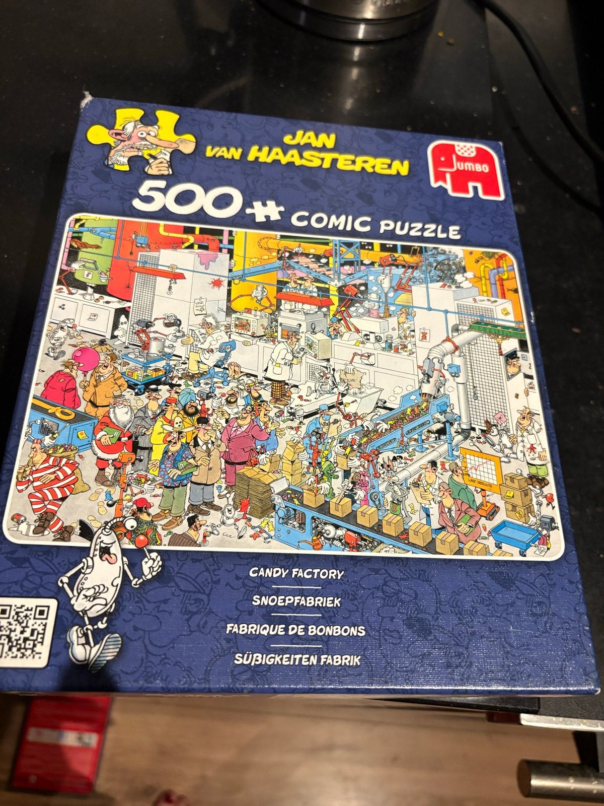 Jan van Haasteren Comic Puzzel - Snoepfabriek 500+ stukjes, Ophalen of Verzenden, 500 t/m 1500 stukjes, Zo goed als nieuw, Legpuzzel