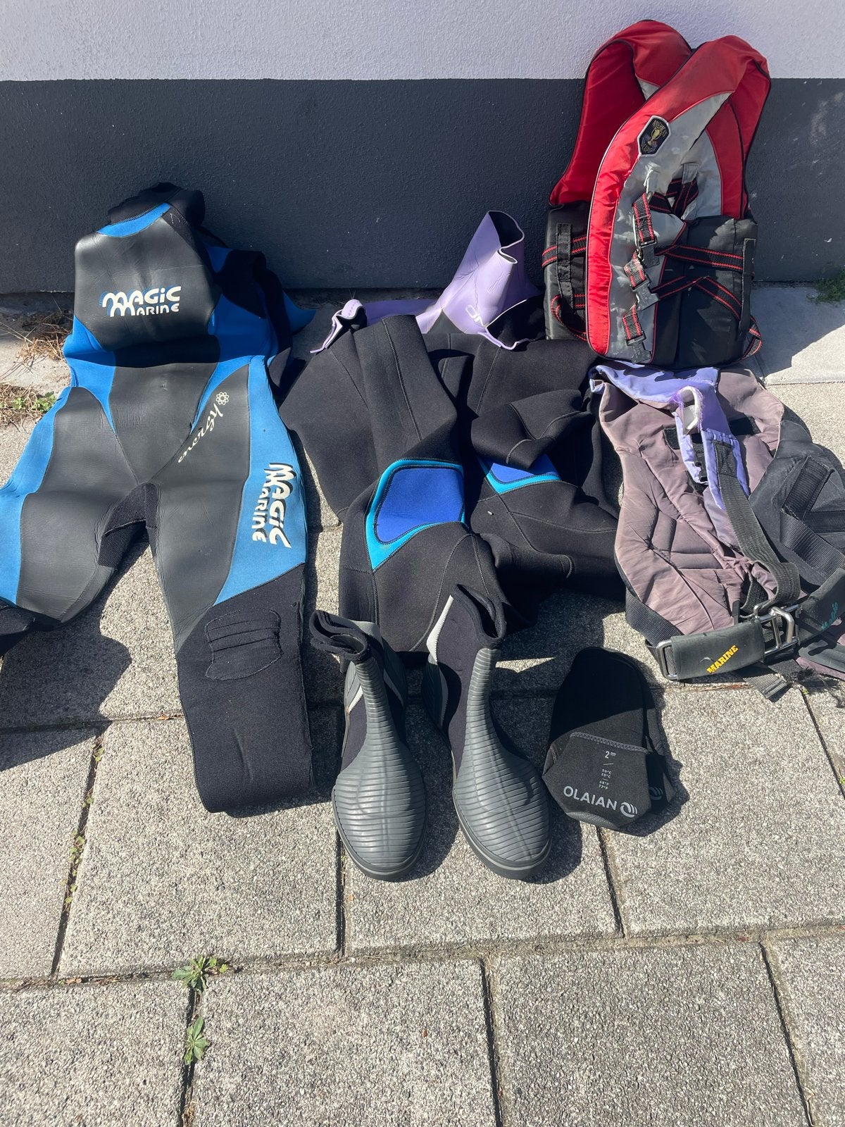 Wetsuits, zwemvest en waterschoenen - Magic Marine, Olaian, Watersport en Boten, Ophalen, Gebruikt, Heer, Wetsuit