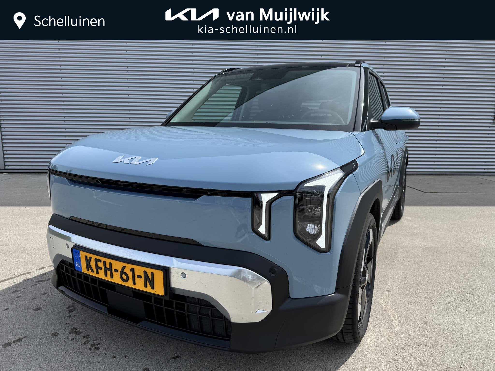 Kia EV2 Plus Advanced 42.2 kWh Demo Edition | Beschikbaar vo, Auto's, Stof, Gebruikt, Blauw, Te koop
