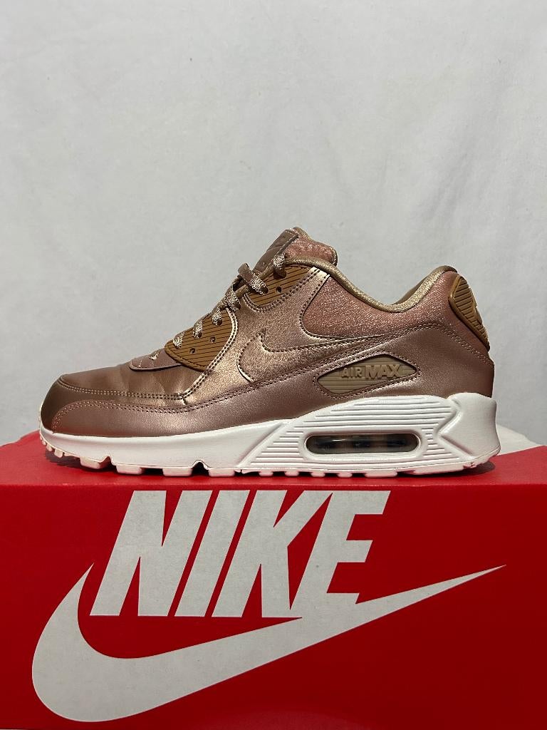 BIJNA NIEUW Maat 43  Nike Air Max 90 Premium Metallic Bronze, Overige kleuren, Verzenden, Nike, Nike