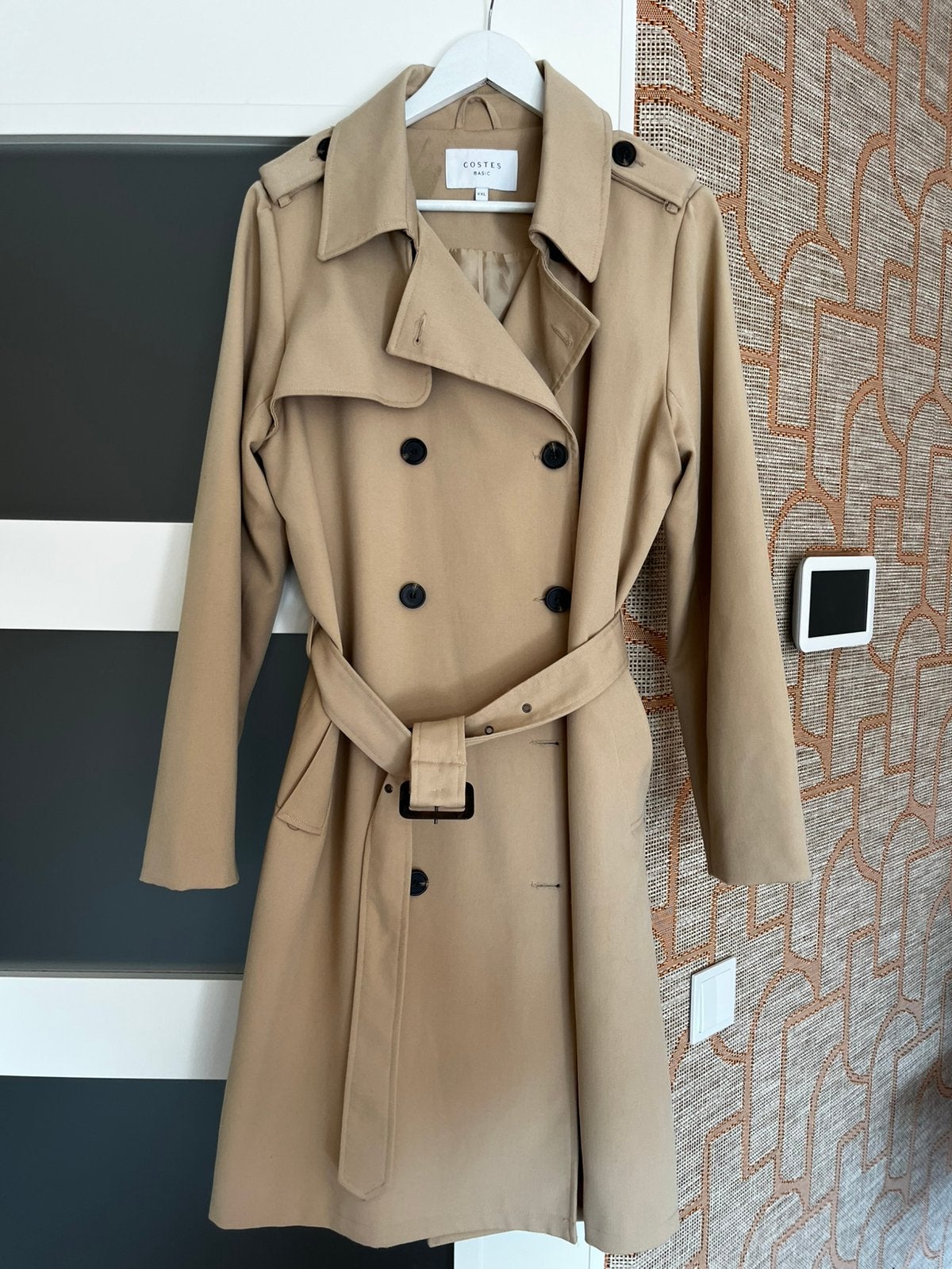 Costes trenchcoat xxl, Ophalen of Verzenden, Gedragen, Maat 46/48 (XL) of groter, Beige