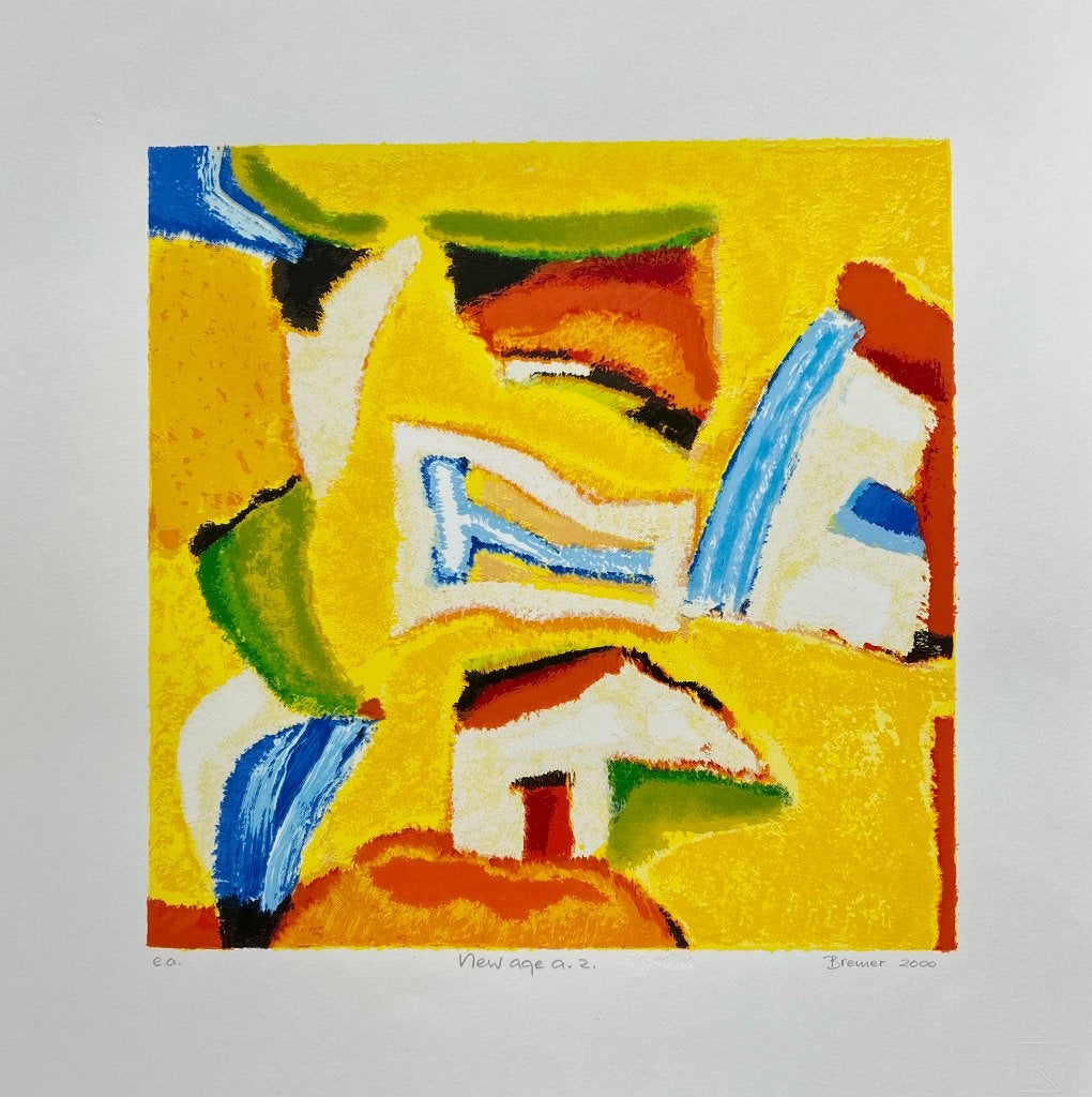Zeefdruk Saskia Bremer - New age A2  ZOMEROPRUIMING, Antiek en Kunst, Kunst | Litho's en Zeefdrukken, Verzenden