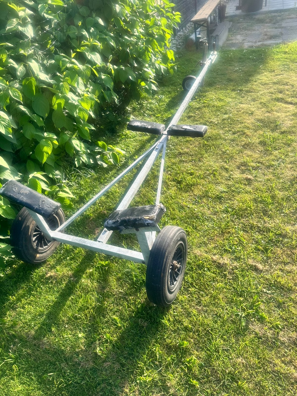 Onderdelen : Strandtrailer Disselkoppeling massieve banden, Watersport en Boten, Ophalen of Verzenden, Zo goed als nieuw, Motorboot