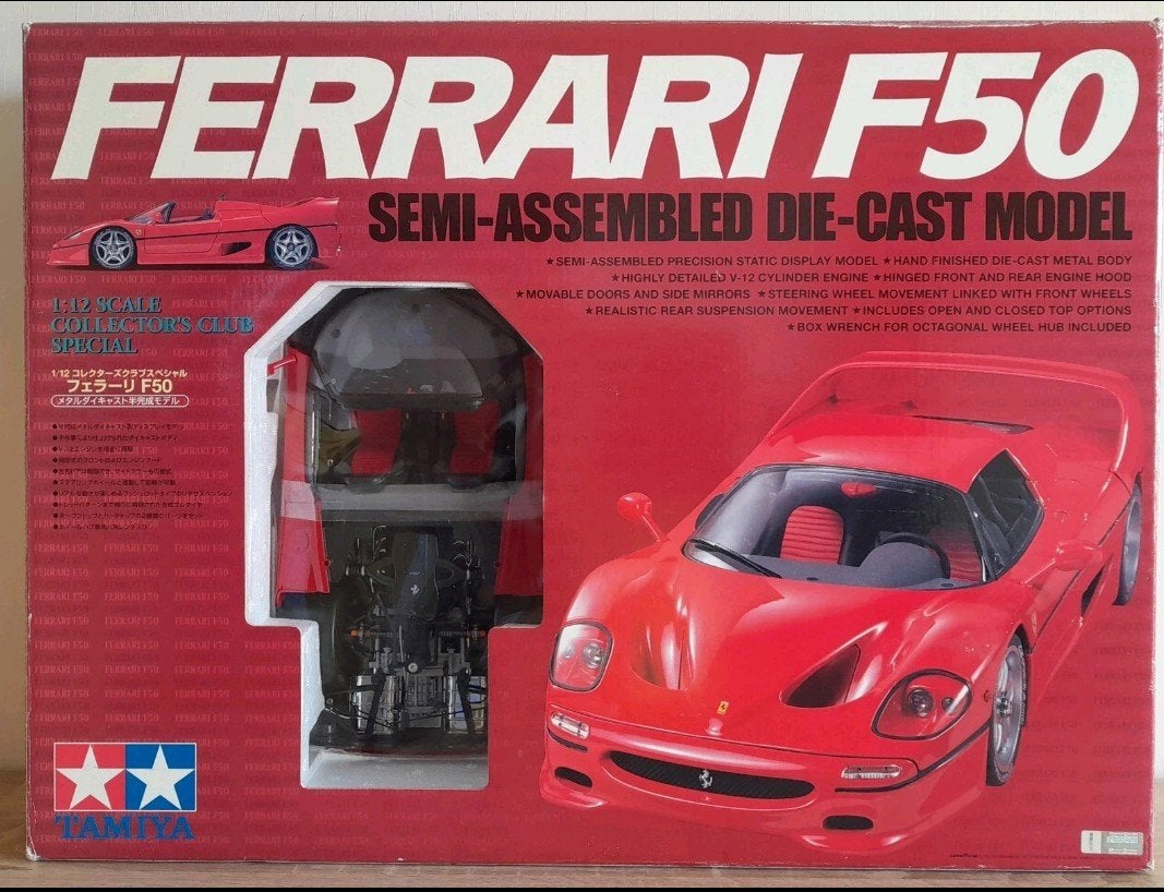 Tamiya Ferrari F50 – schaal 1:12, Ophalen of Verzenden, Nieuw, 1:9 t/m 1:12, Auto