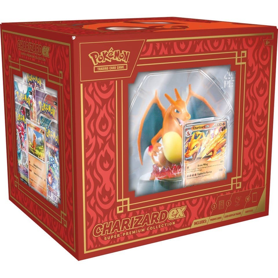 Pokémon Charizard ex Super-Premium Collectie Box, Hobby en Vrije tijd, Ophalen of Verzenden, Nieuw, Overige typen, Foil