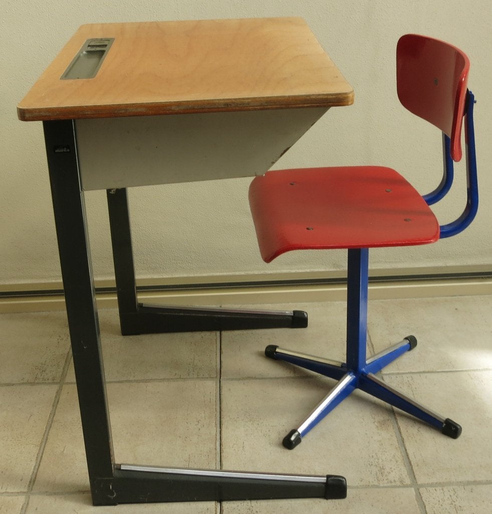 Grappig schooltafeltje en -stoeltje, Ophalen, Gebruikt, Tafel(s) en Stoel(en)