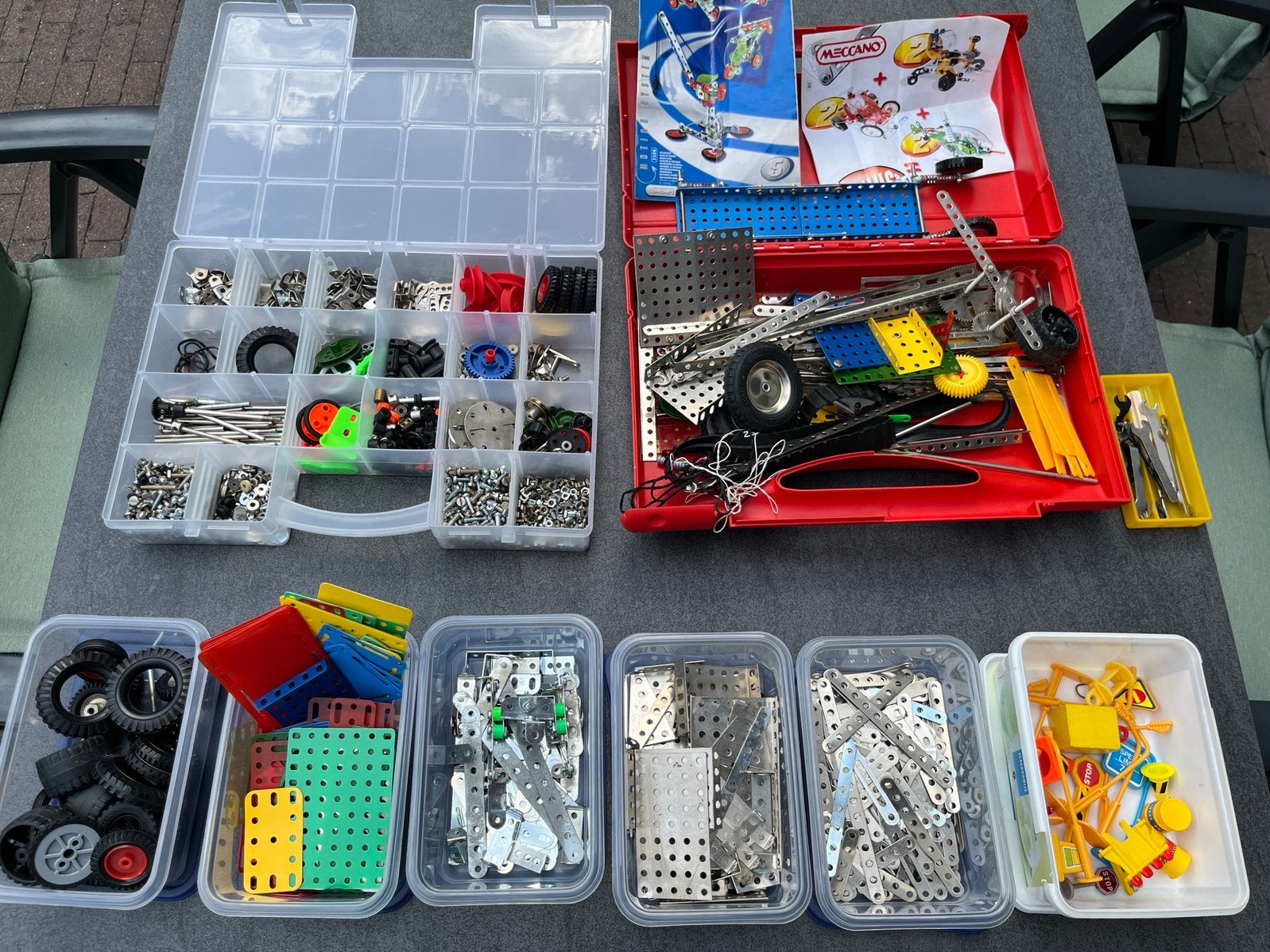 Meccano - grote partij, vintage, Ophalen of Verzenden