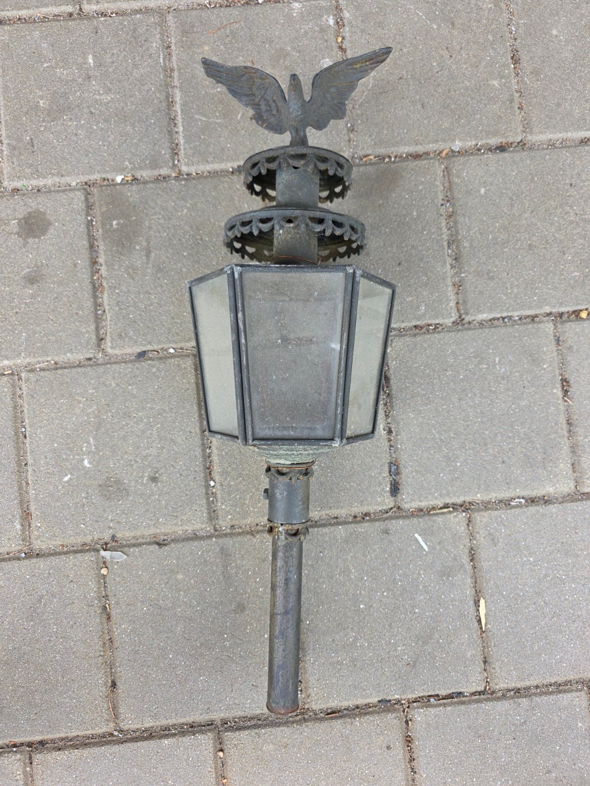 Antieke lantaarnpaal met adelaar - opknapper, Ophalen of Verzenden