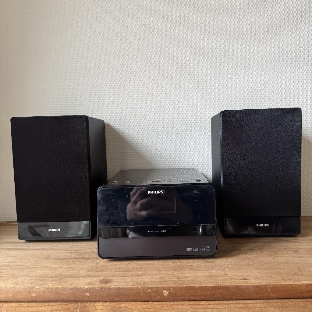 CD Speler Philips MCM302 Micro System met Speakers Compleet, Ophalen, Gebruikt, Met cd-speler