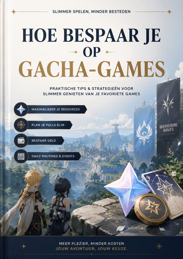 E-book Besparen op +-150 gacha games (genshin, ZZZ, WW, NTE), Boeken, E-books, Sport, Hobby en Vrije tijd