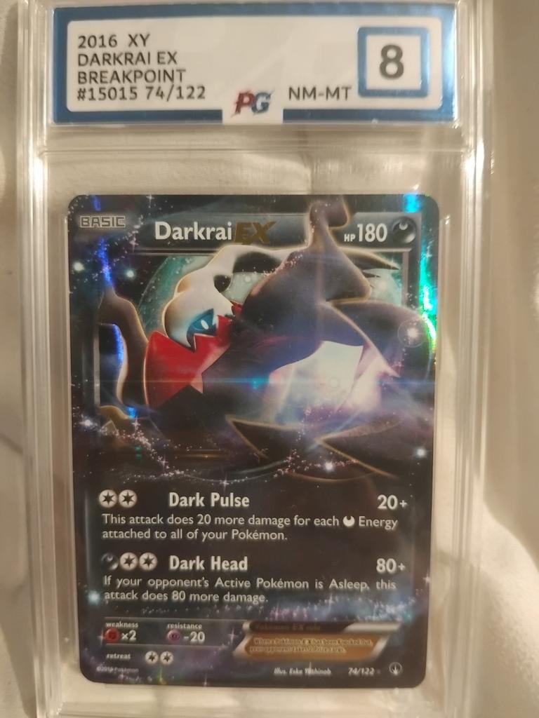 Darkrai EX 2016 XY Breakpoint #15015 74/122 PG 8 NM-MT, Ophalen of Verzenden, Zo goed als nieuw, Losse kaart, Foil