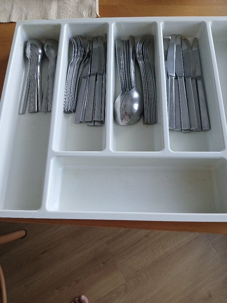 Bestek, Huis en Inrichting, Keuken | Bestek, Ophalen, Zo goed als nieuw, Rvs of Chroom, Vaatwasserbestendig