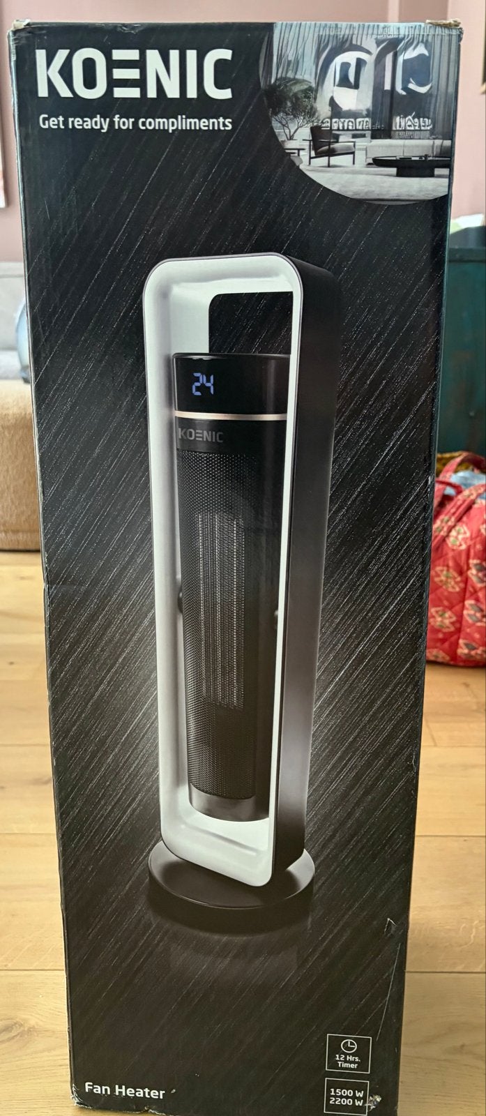 Koenic KFH 22222 Ventilator kachel met afstandsbediening, Kachel, Minder dan 60 cm, Ophalen of Verzenden, Zo goed als nieuw