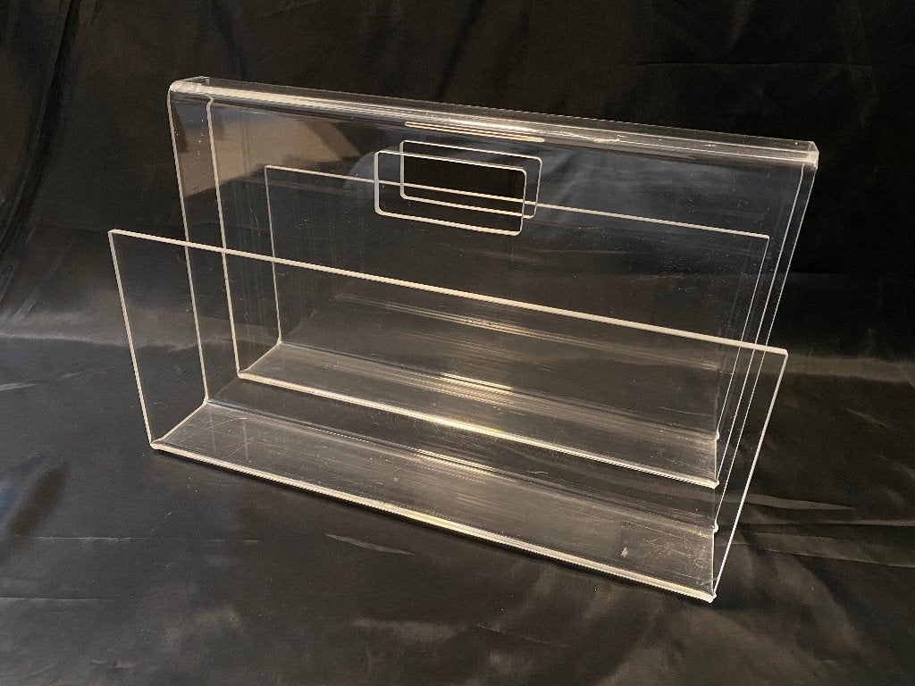 Hollywood regency Zware kwaliteit Plexiglas lectuurbak, Gebruikt, Hollywood Regency, Lectuurbak, Ophalen of Verzenden