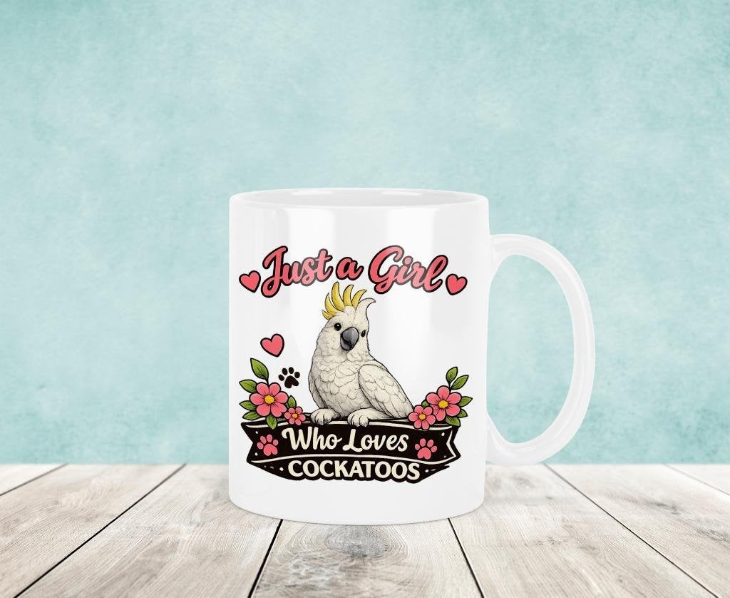 Just a Girl Who Loves Cockatoos - Kaketoe Mok, Verzenden, Keramiek, Nieuw, Overige stijlen