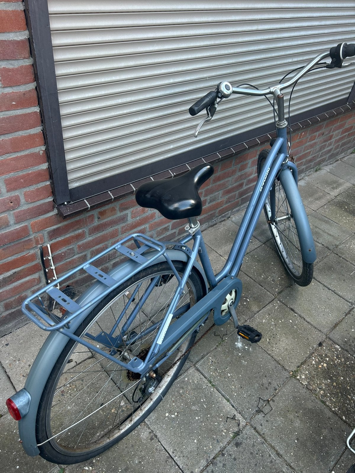 Opknapper: Decathlon B'TWIN Elops 120 Stadsfiets Stormblauw, Ophalen, Zo goed als nieuw, Overige merken, Versnellingen