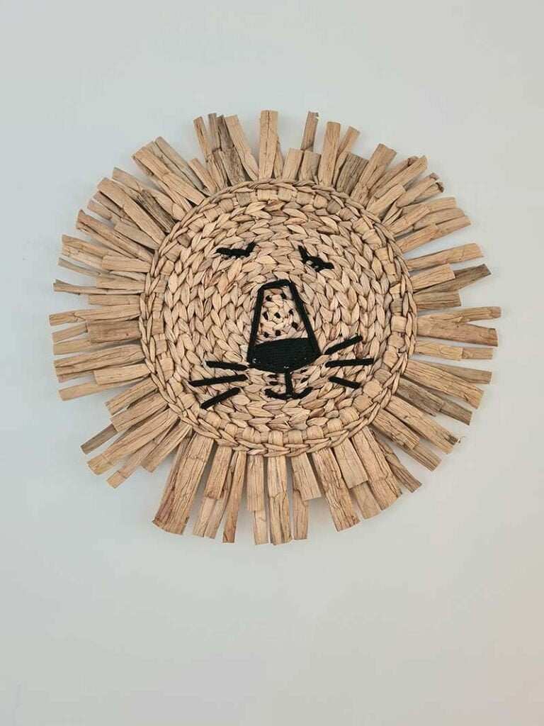 Wanddecoratie leeuw Singa 1 uit Bali, Boho, Ophalen of Verzenden, Wandbord of Wandpaneel, Handgemaakt