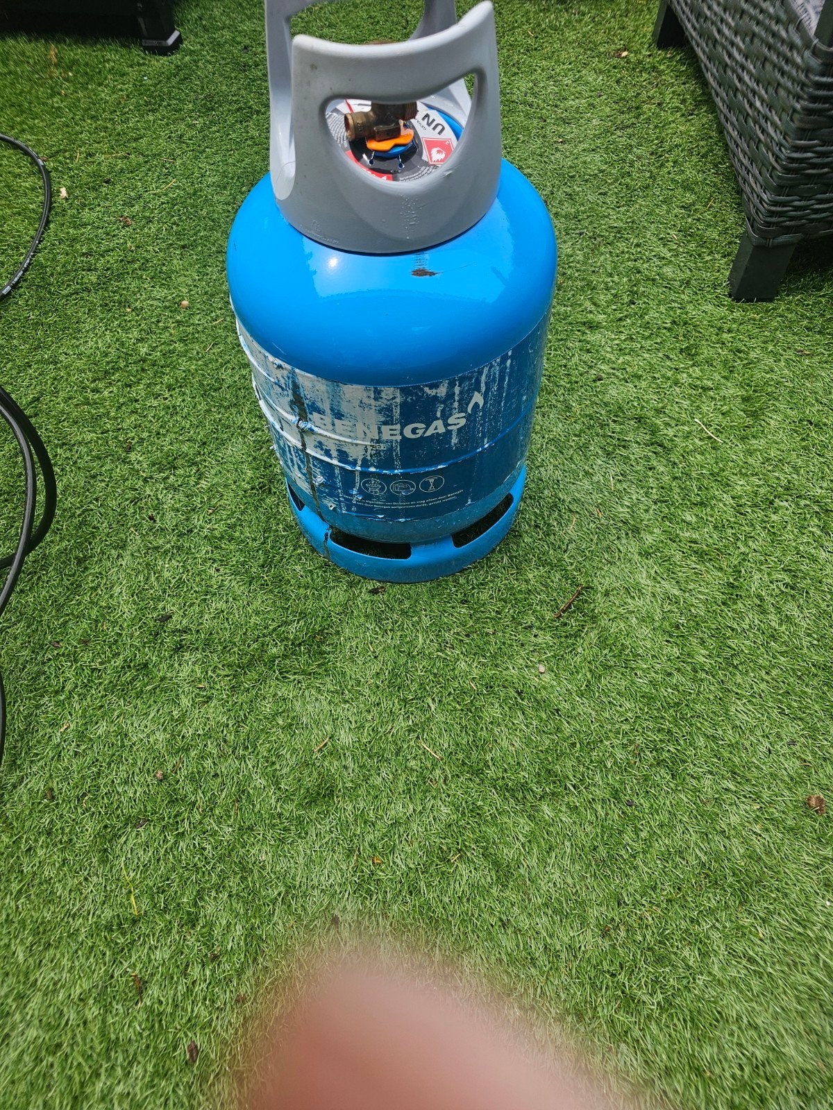 BIJNA  volle gasfles .., Ophalen of Verzenden, Gebruikt, Benegas