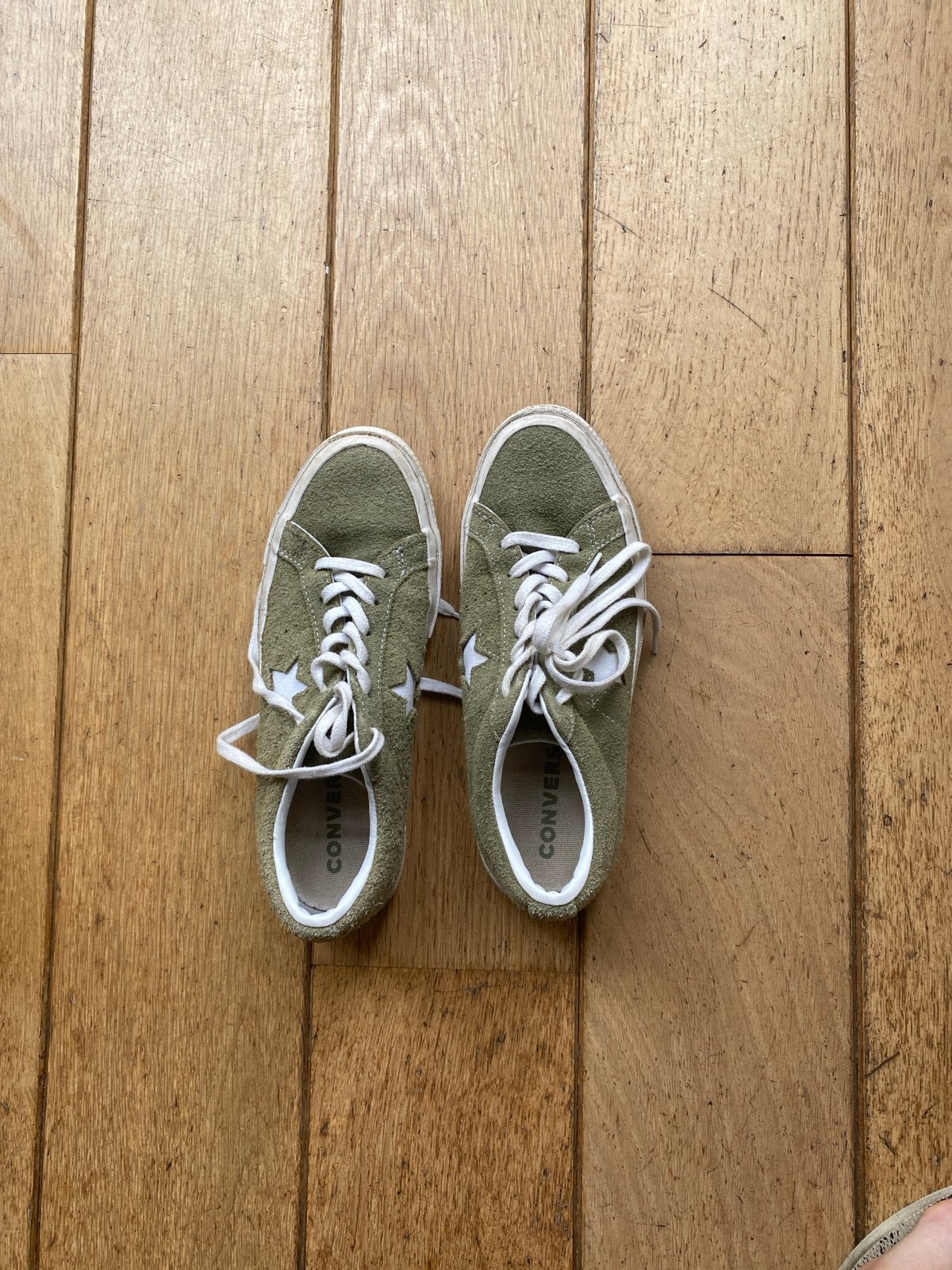 Converse One Star sneakers - Groen suède 39, Ophalen of Verzenden, Zo goed als nieuw, Groen, Sneakers of Gympen