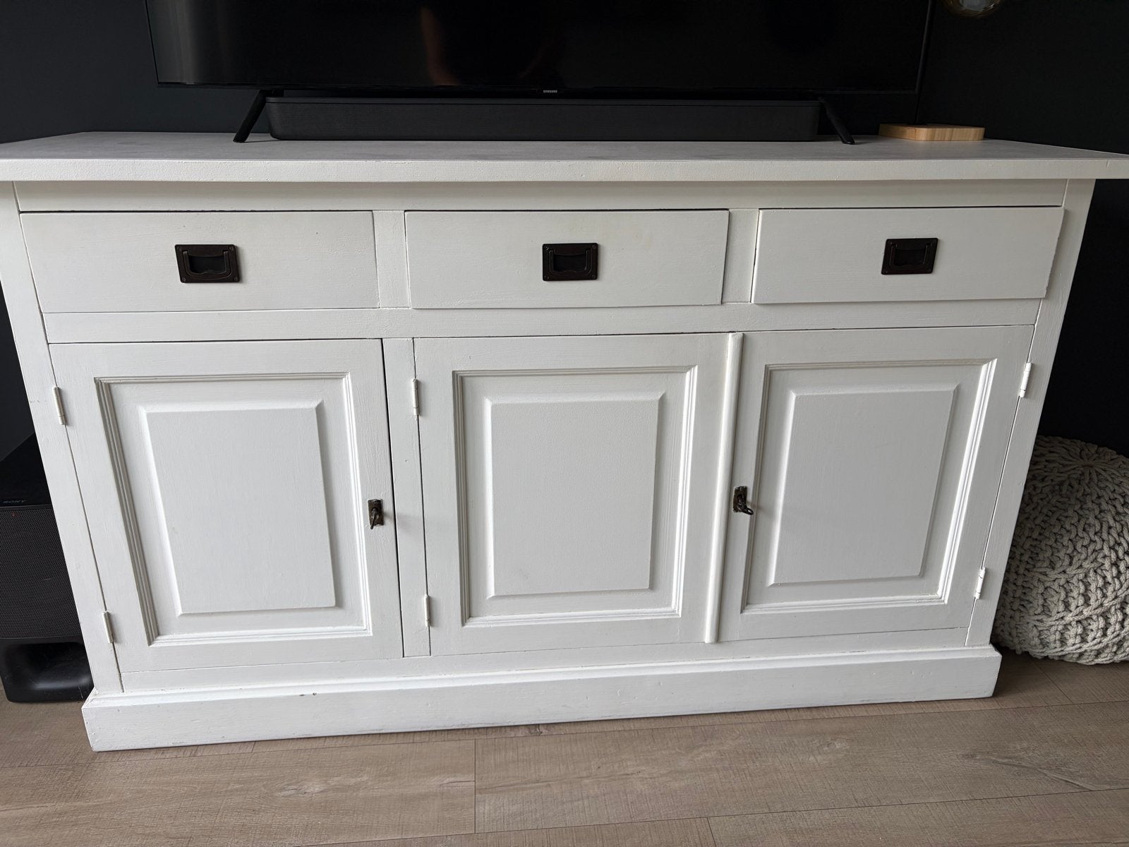 Dressoir en/of buffetkast - wit geschilderd, Huis en Inrichting, Ophalen, Gebruikt, 200 cm of meer, 150 tot 200 cm