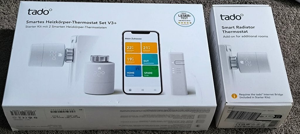 Nieuwe X3 Tado Slimme Radiatoren Thermostat Set, Verzenden, Nieuw