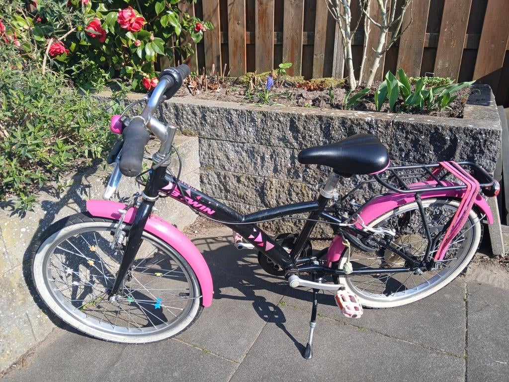 B'Twin meisjesfiets 20 inch, Fietsen en Brommers, Fietsen | Meisjes, Ophalen, Gebruikt, Handrem, BTWIN
