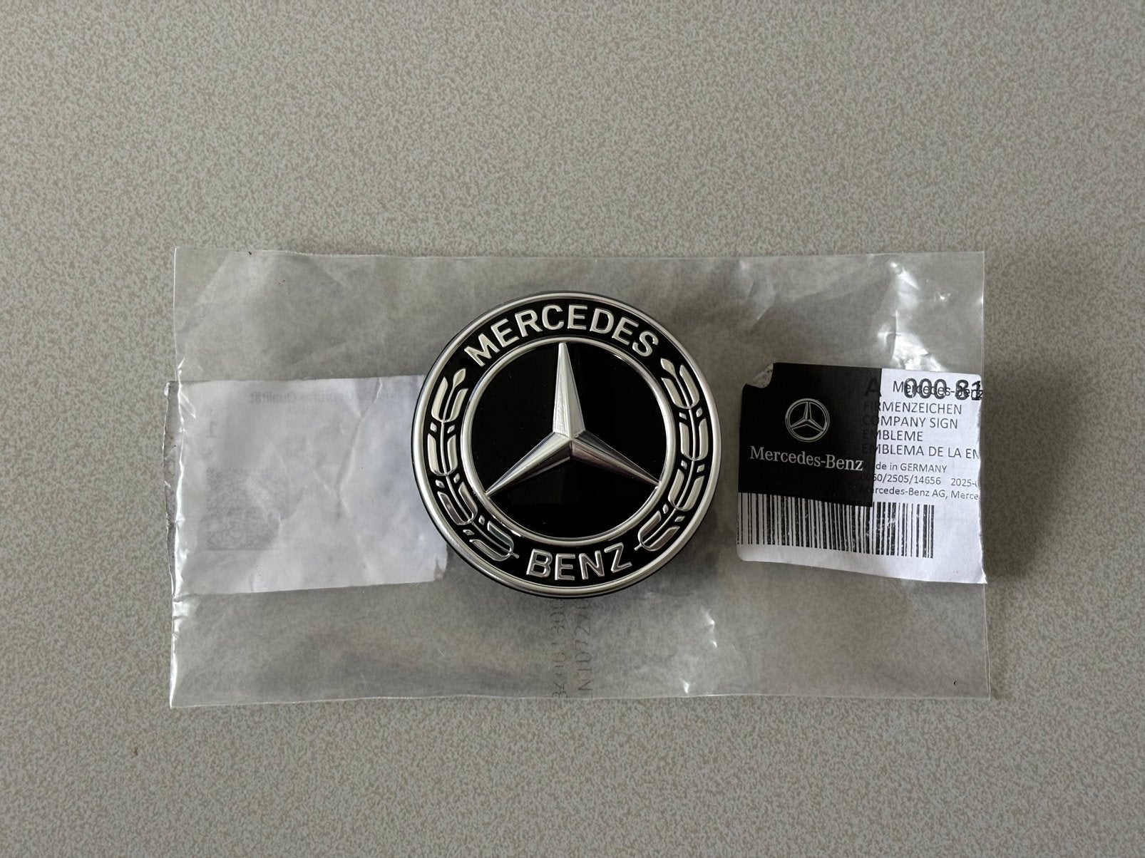 Mercedes Motorkap Logo/Embleem Zwart | Nieuw | 0008173305, Auto diversen, Ophalen of Verzenden