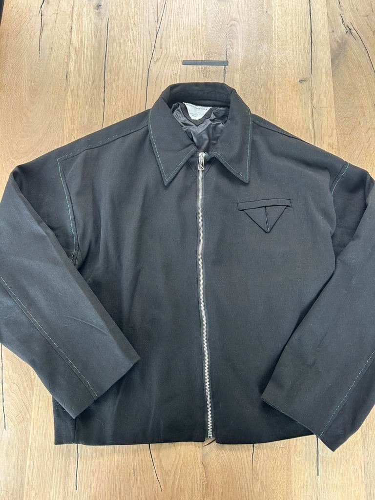 Bottega Veneta Spijkerjack maat 50 zwart, Ophalen of Verzenden, Zo goed als nieuw, Maat 48/50 (M), Zwart