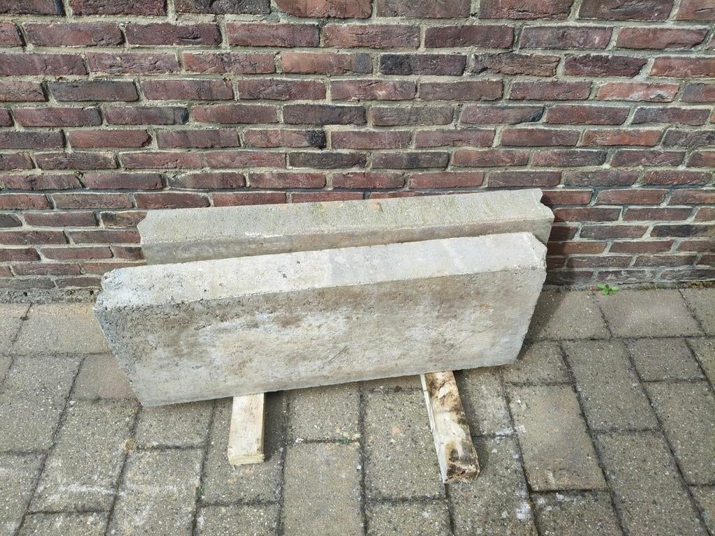 Betonnen banden 12x40x100 cm, ca. 100 kg/stuk, Tuin en Terras, Ophalen, Gebruikt, Minder dan 25 cm, Border