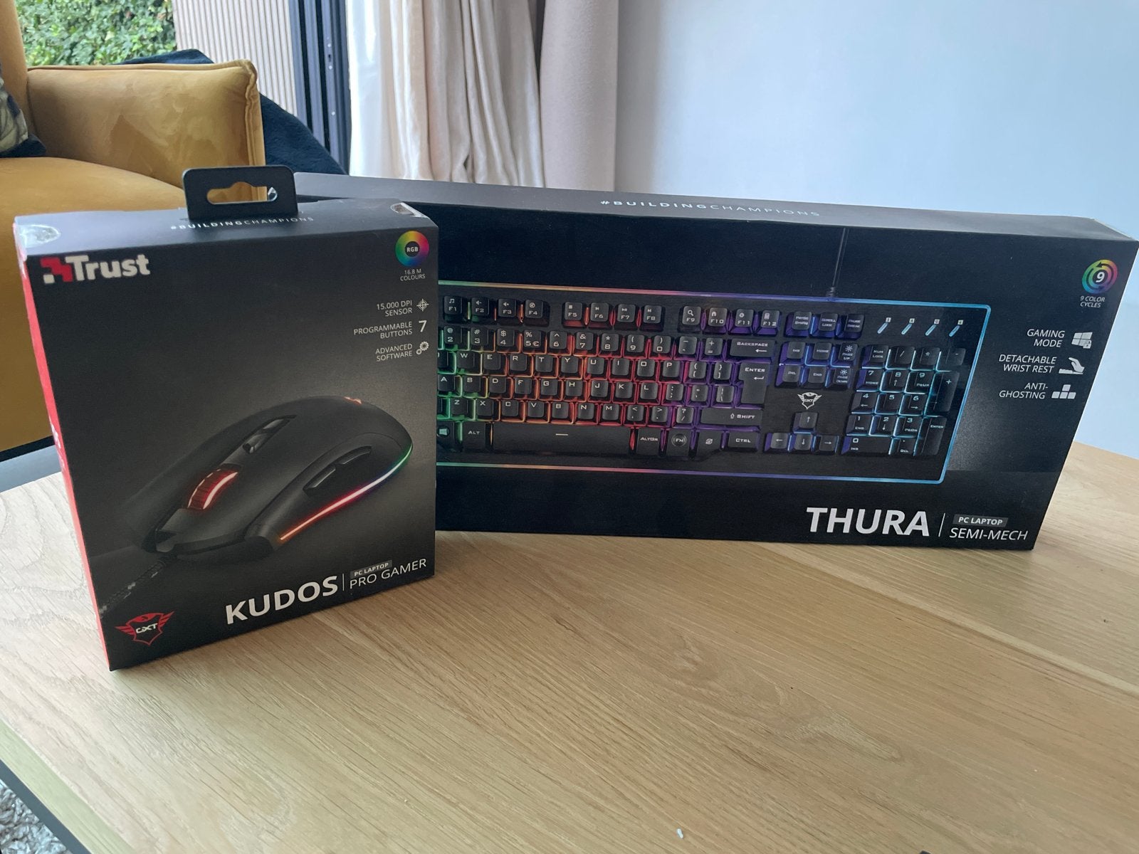 Trust GXT Toetsenbord en Muis Set - Gaming Combo, Ophalen, Muis, Gaming muis, Nieuw
