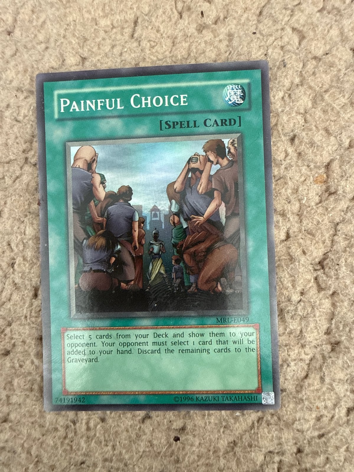 Yu-Gi-Oh! Painful Choice Spell Card MRL-E049, Ophalen of Verzenden, Gebruikt