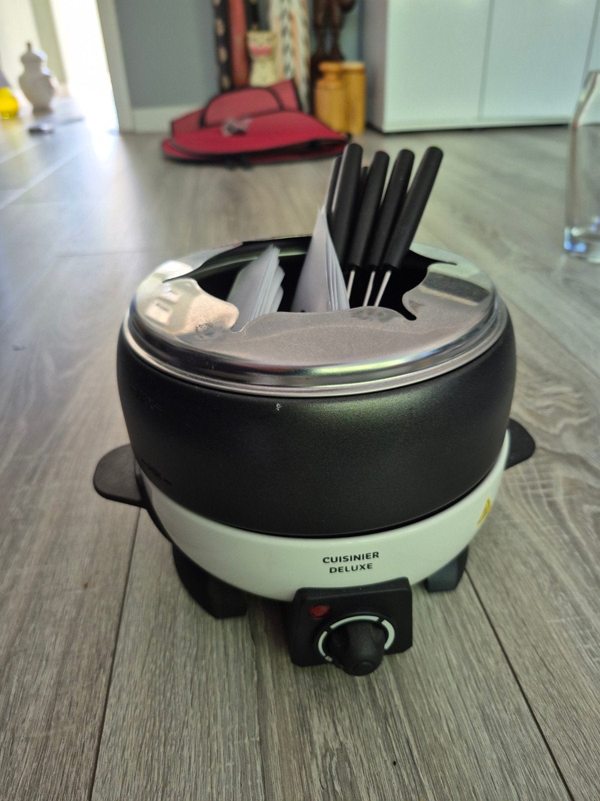 Cuisinier Deluxe Elektrische Fondueset - Zo goed als nieuw, Ophalen of Verzenden, Zo goed als nieuw, Elektrisch, Fondueset