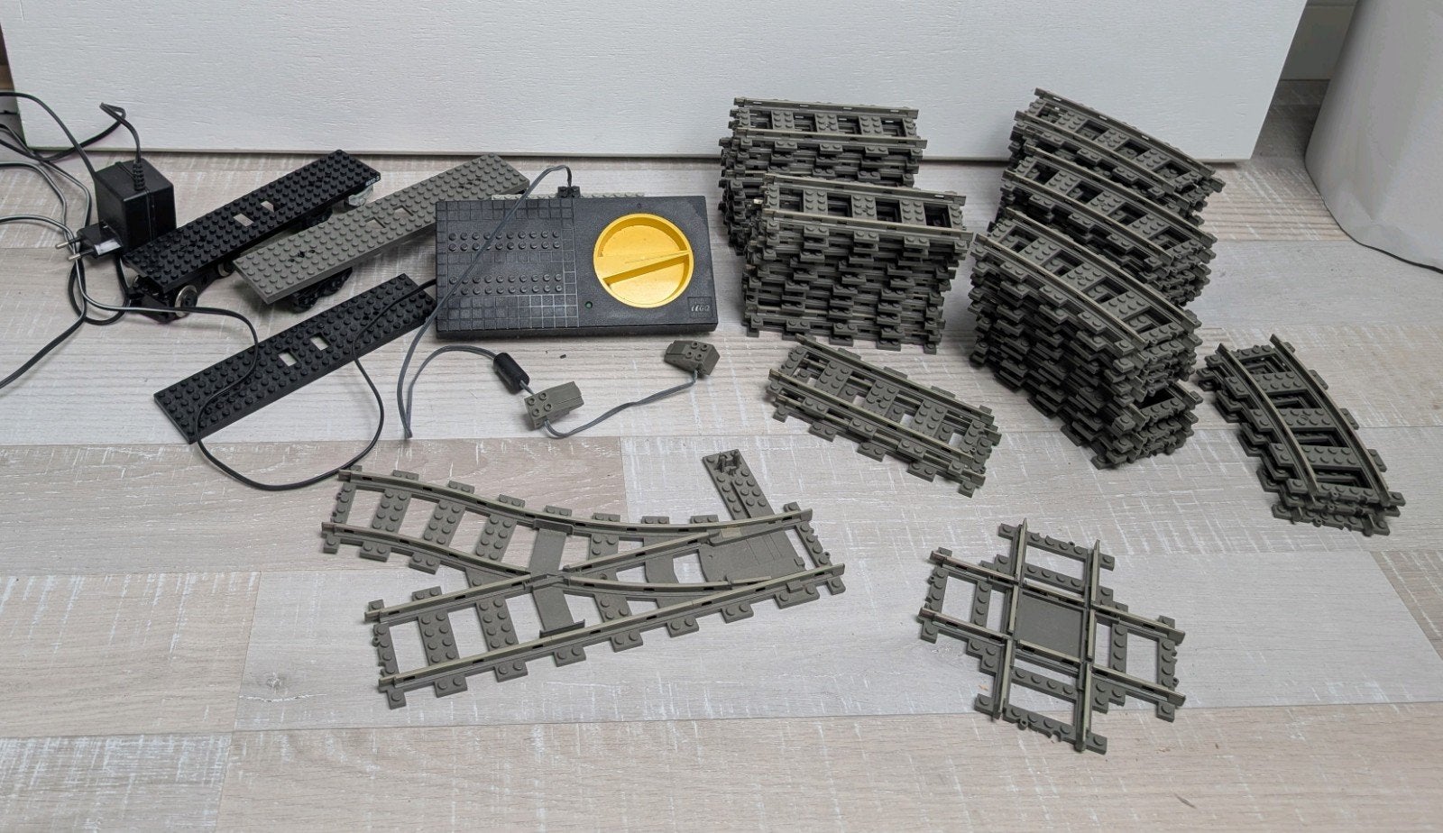 Grote partij Lego 9V Treinrails & Elektronica, Gebruikt, Overige thema's, Lego, Ophalen of Verzenden