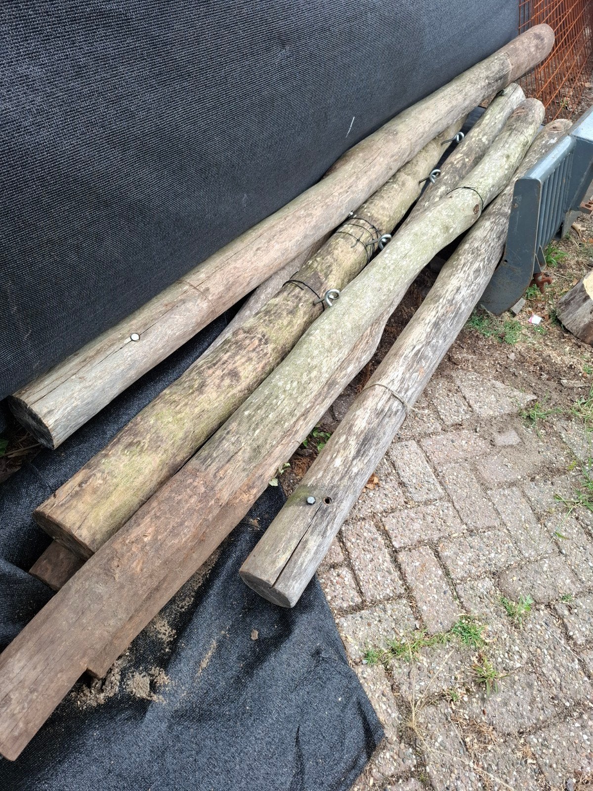robinia rondhout palen, Ophalen, Gebruikt, 250 cm of meer, Palen