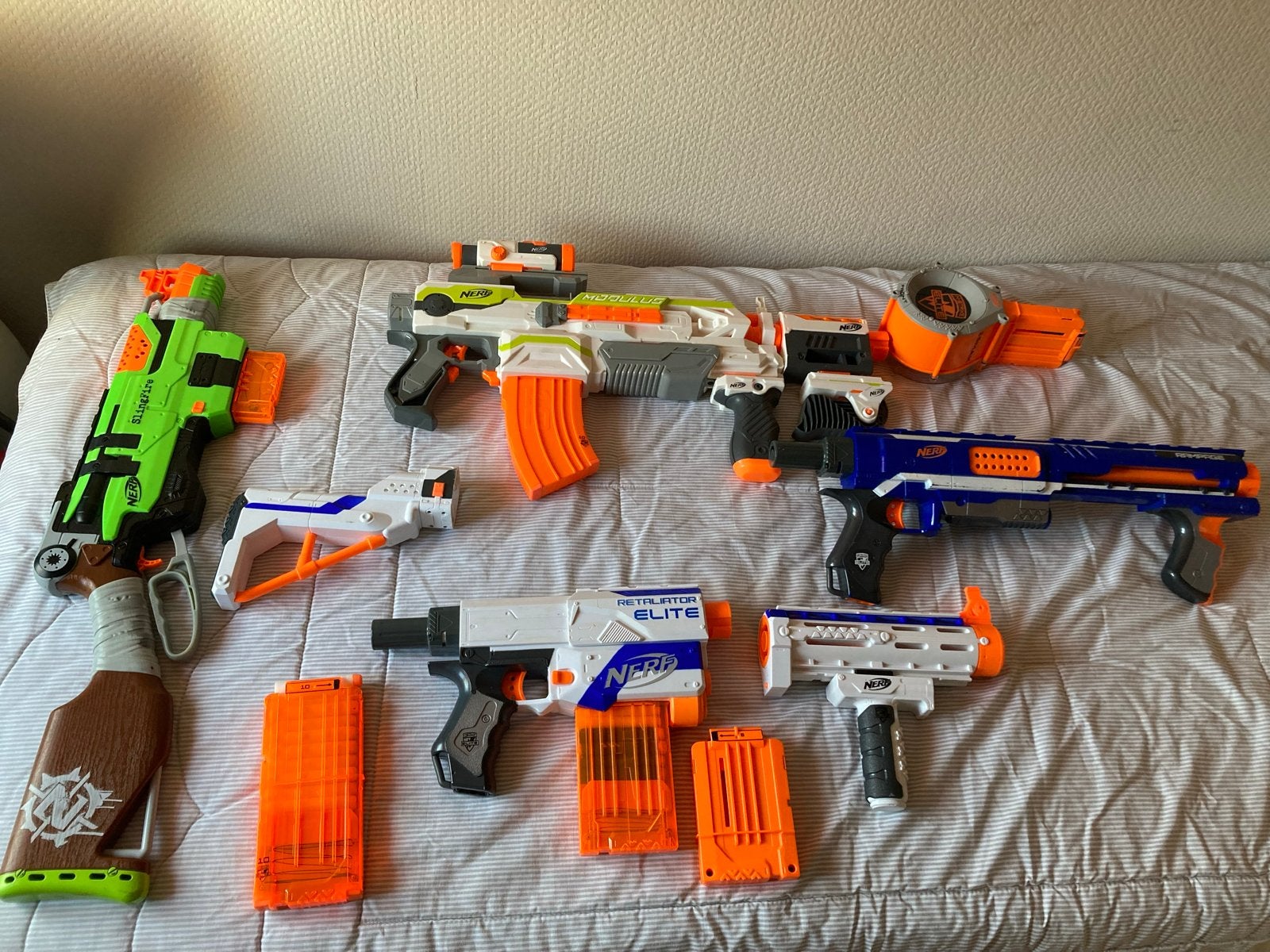 Nerf Collectie Modulus, Retaliator, slingfire, Rampage, Ophalen, Gebruikt