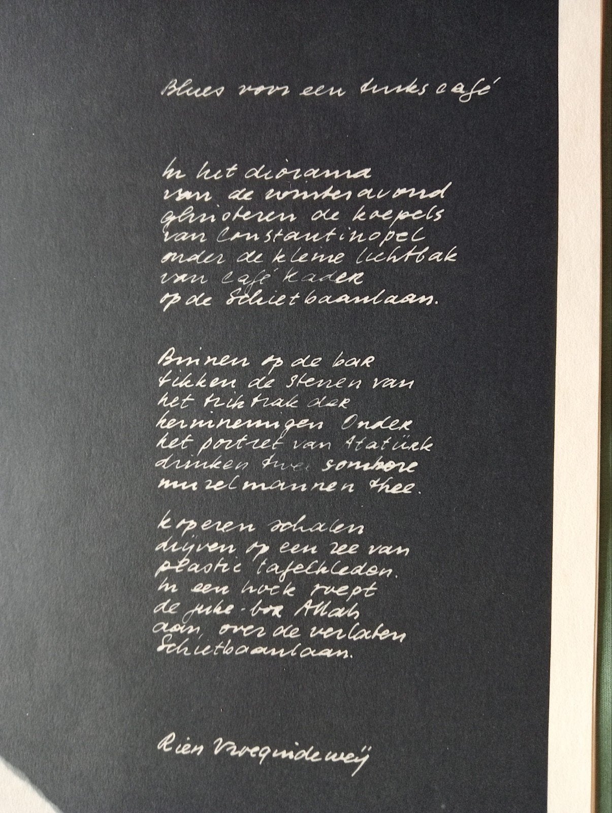 Mathieu Fischeroux Rien Vroegindeweij - Poëzie Prent, Antiek en Kunst, Kunst | Tekeningen en Foto's, Ophalen of Verzenden